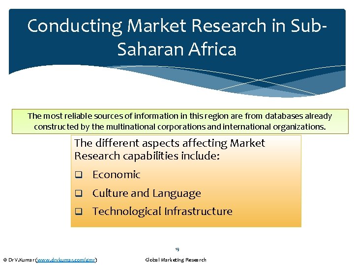 Conducting Market Research in Sub. Saharan Africa The most reliable sources of information in