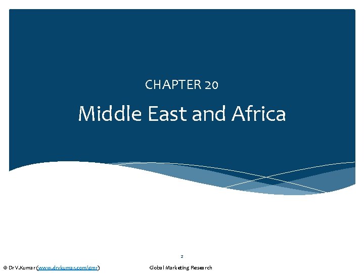 CHAPTER 20 Middle East and Africa 2 © Dr V. Kumar (www. drvkumar. com/gmr)