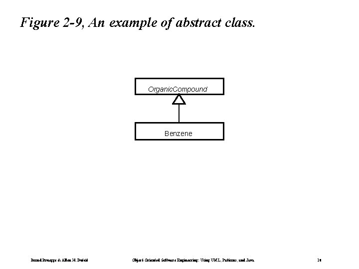 Figure 2 -9, An example of abstract class. Organic. Compound Benzene Bernd Bruegge &