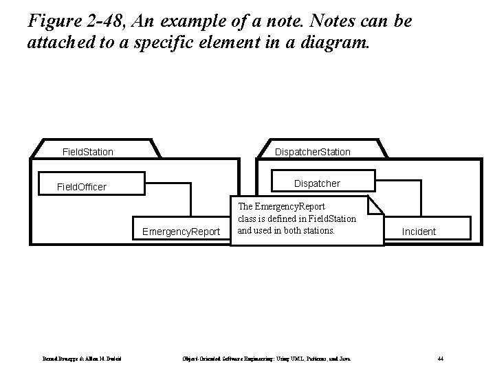 Figure 2 -48, An example of a note. Notes can be attached to a
