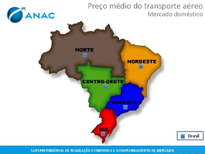 Preço médio do transporte aéreo Mercado doméstico Brasil SUPERINTENDÊNCIA DE REGULAÇÃO ECONÔMICA E ACOMPANHAMENTO