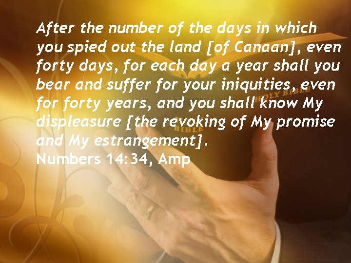 After the number of the days in which you spied out the land [of