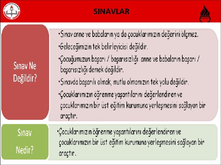 SINAVLAR 