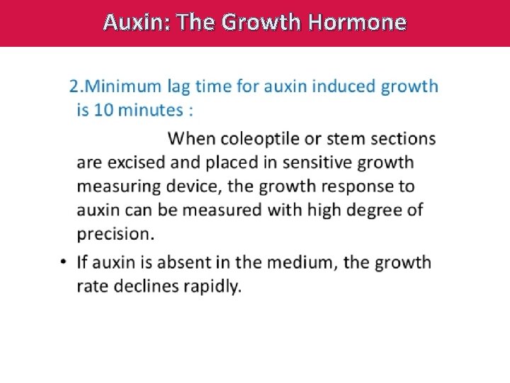 Auxin: The Growth Hormone 