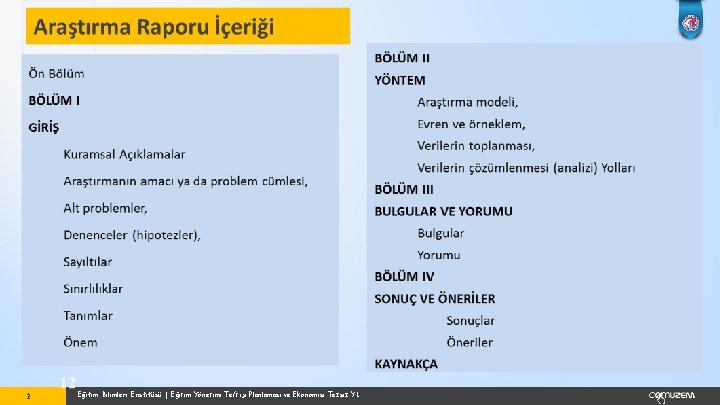 2 Eğitim Bilimleri Enstitüsü | Eğitim Yönetimi Teftişi Planlaması ve Ekonomisi Tezsiz YL 