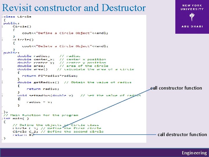Revisit constructor and Destructor call constructor function call destructor function Engineering Revisit constructor and Destructor call constructor function call destructor function Engineering