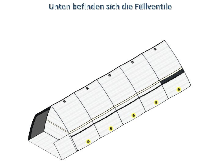 Unten befinden sich die Füllventile 