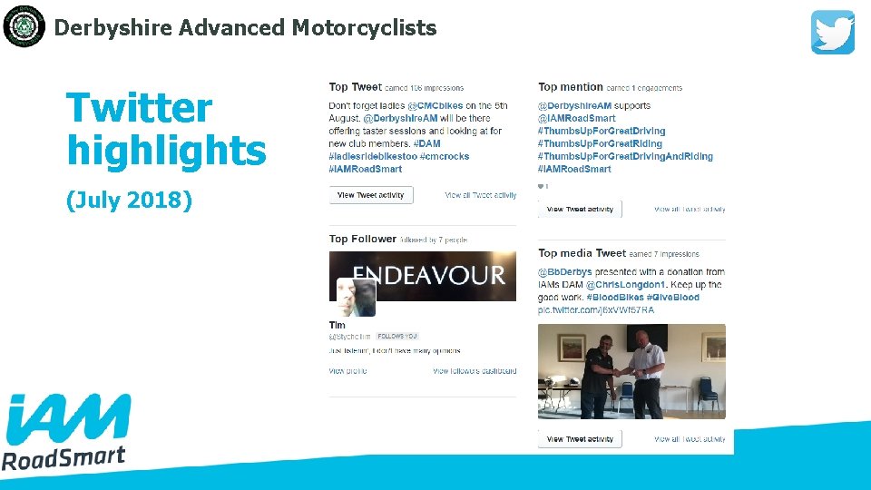 Derbyshire Advanced Motorcyclists Twitter highlights (July 2018) 