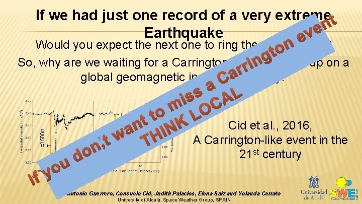 If we had just one record of a very extreme t n e Earthquake