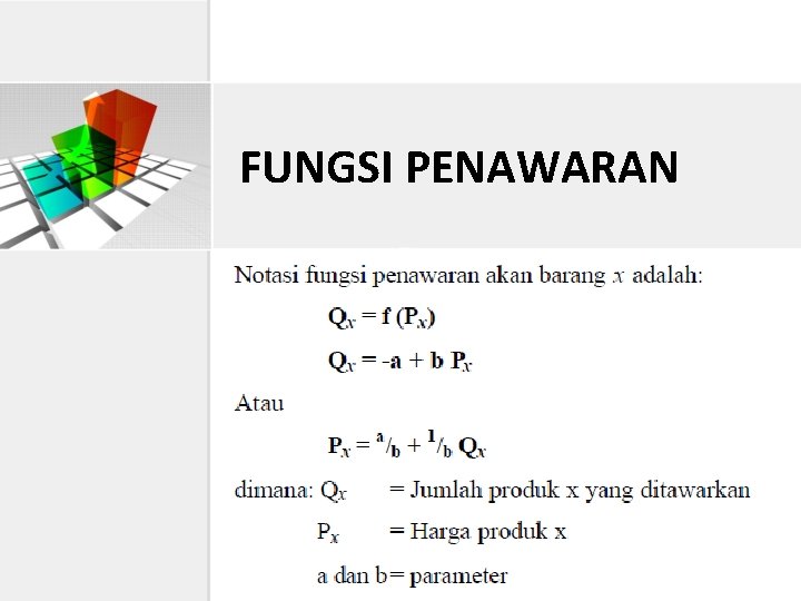 FUNGSI PENAWARAN 