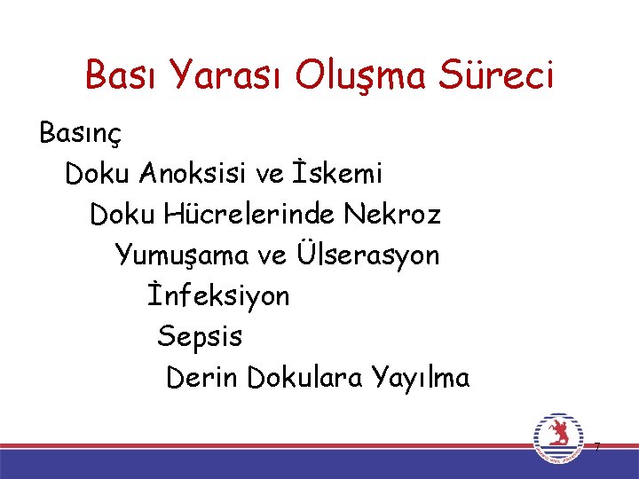 Bası Yarası Oluşma Süreci Basınç Doku Anoksisi ve İskemi Doku Hücrelerinde Nekroz Yumuşama ve