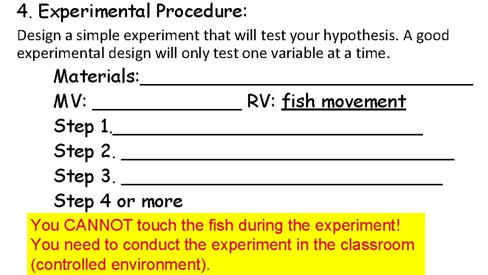 Fortune Teller Fish Objective Today you will be