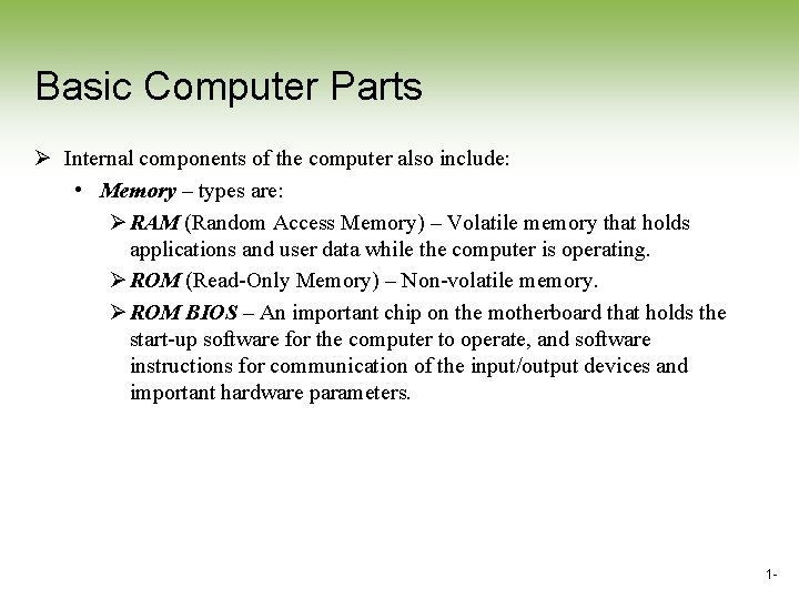 Introduction to the Physical Computer 1 Chapter Objectives