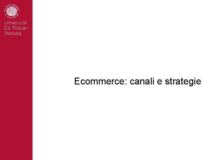 Ecommerce: canali e strategie 