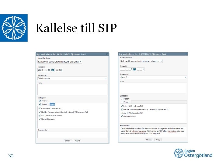 Kallelse till SIP 30 