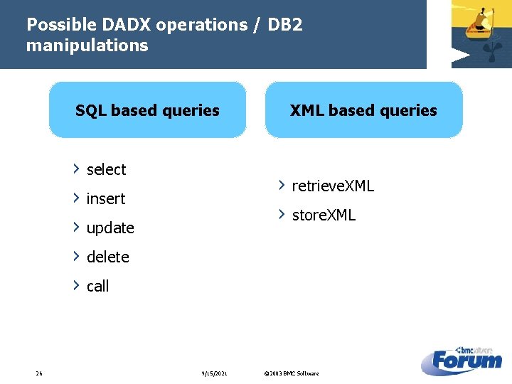 Possible DADX operations / DB 2 manipulations SQL based queries › › › 26