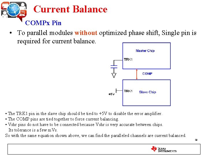 Current Balance COMPx Pin • To parallel modules without optimized phase shift, Single pin