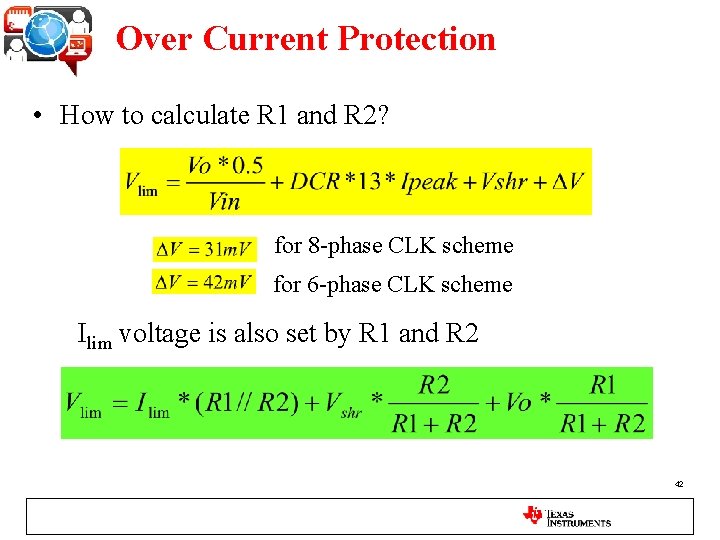 Over Current Protection • How to calculate R 1 and R 2? for 8