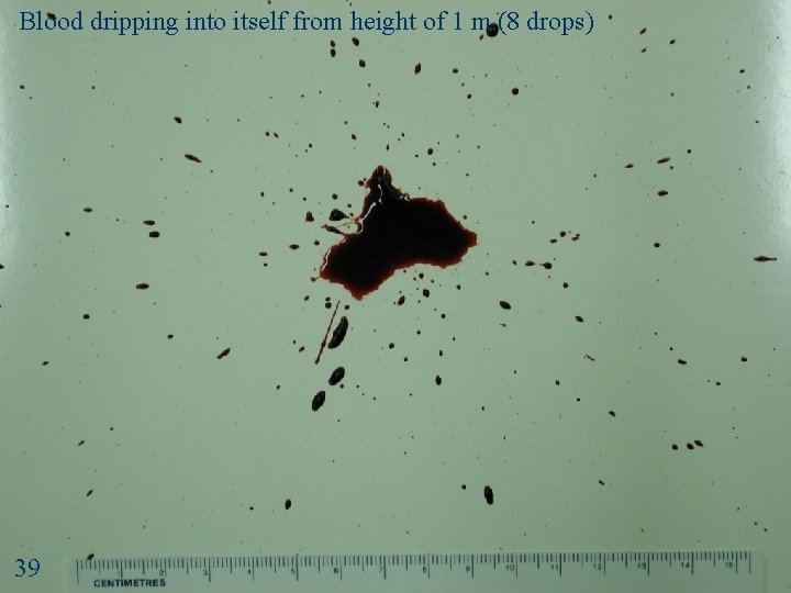 Blood dripping into itself from height of 1 m (8 drops) Drip 2 39