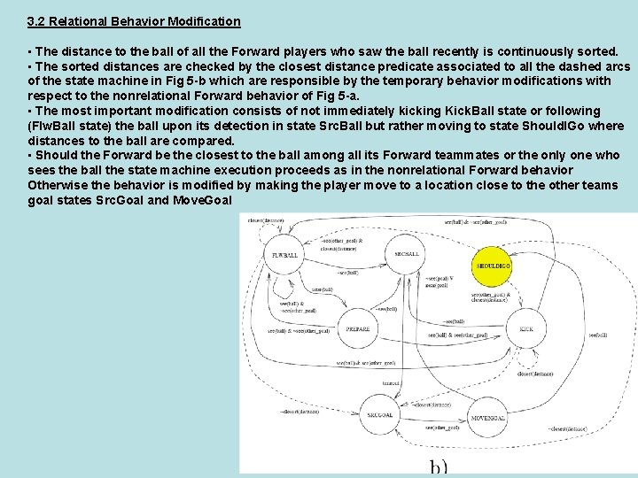 3. 2 Relational Behavior Modification • The distance to the ball of all the