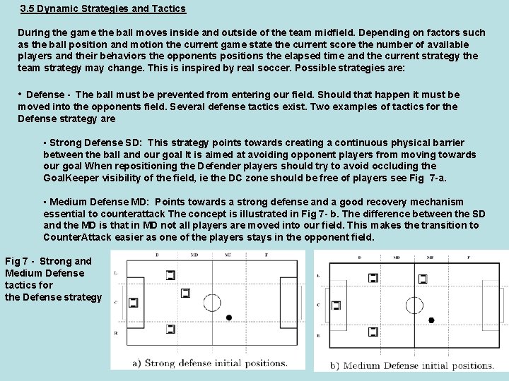 3. 5 Dynamic Strategies and Tactics During the game the ball moves inside and