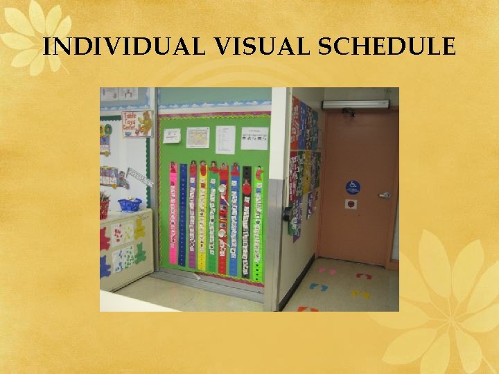 INDIVIDUAL VISUAL SCHEDULE INDIVIDUAL VISUAL SCHEDULE