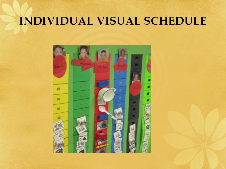 INDIVIDUAL VISUAL SCHEDULE INDIVIDUAL VISUAL SCHEDULE