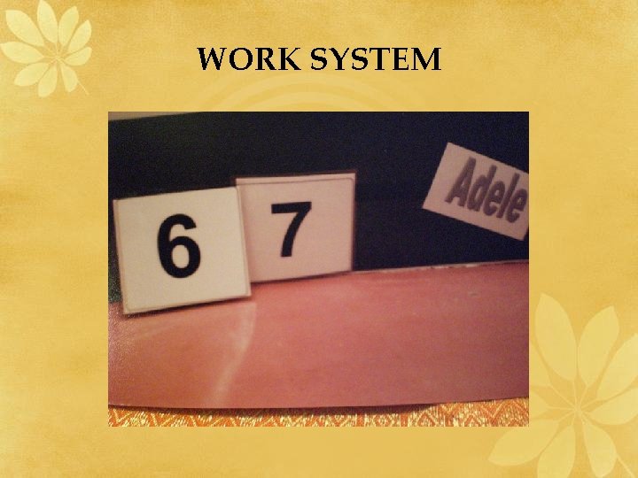 WORK SYSTEM WORK SYSTEM
