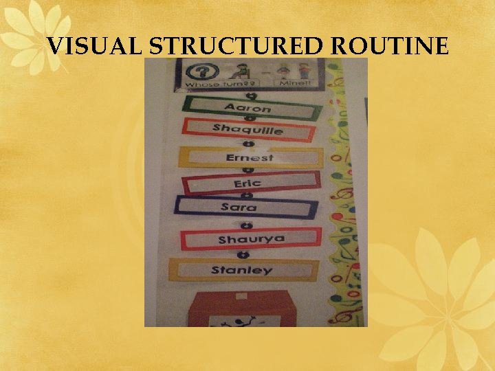 VISUAL STRUCTURED ROUTINE 