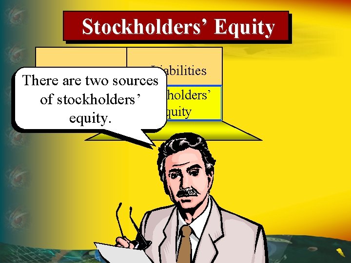 Stockholders’ Equity Liabilities There Assets are two sources Stockholders’ of stockholders’Stockholders’ Equity equity. 