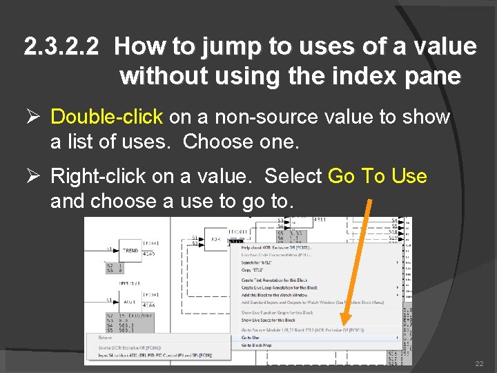 2. 3. 2. 2 How to jump to uses of a value without using