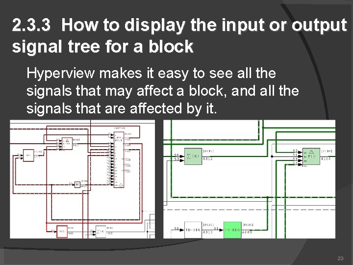 2. 3. 3 How to display the input or output signal tree for a
