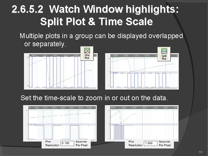 2. 6. 5. 2 Watch Window highlights: Split Plot & Time Scale Multiple plots
