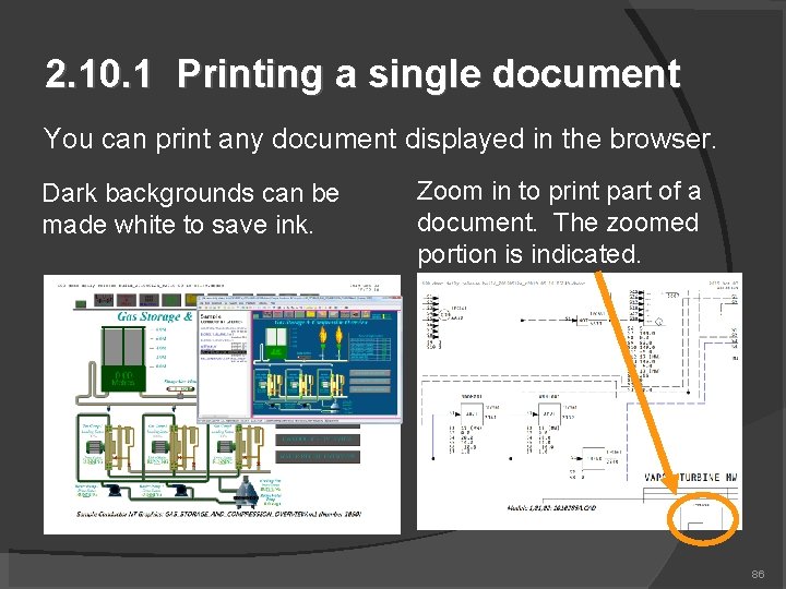 2. 10. 1 Printing a single document You can print any document displayed in