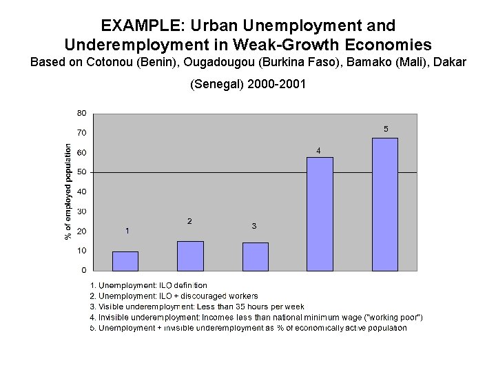 EXAMPLE: Urban Unemployment and Underemployment in Weak-Growth Economies Based on Cotonou (Benin), Ougadougou (Burkina