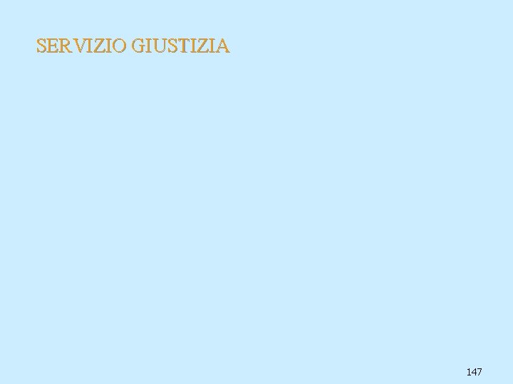 SERVIZIO GIUSTIZIA 147 