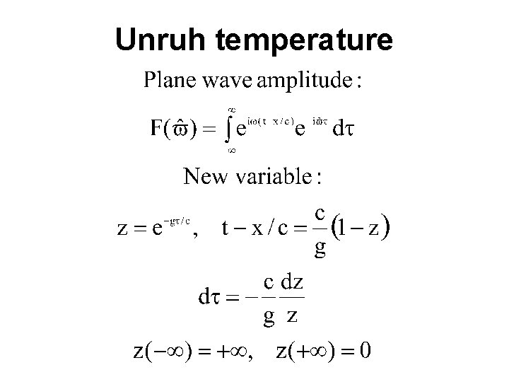 Unruh temperature 