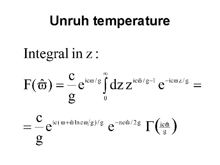 Unruh temperature 