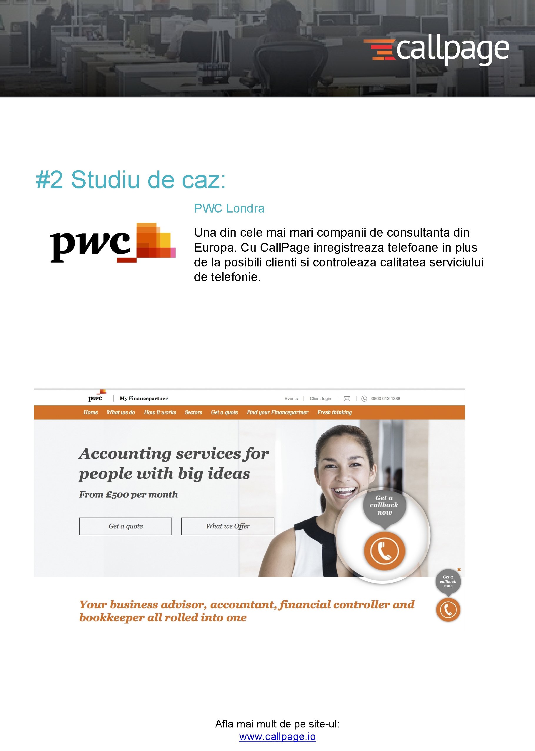 #2 Studiu de caz: PWC Londra Una din cele mai mari companii de consultanta