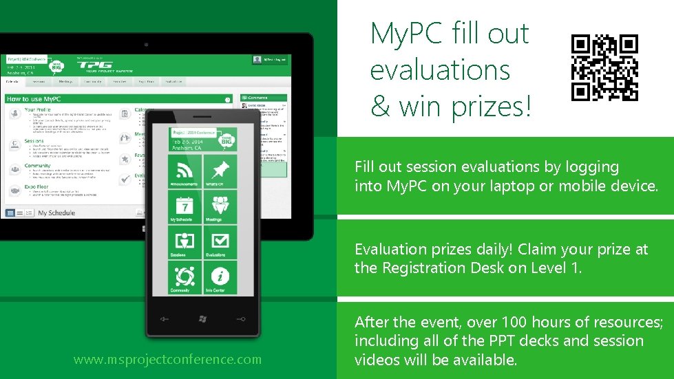 My. PC fill out evaluations & win prizes! Fill out session evaluations by logging