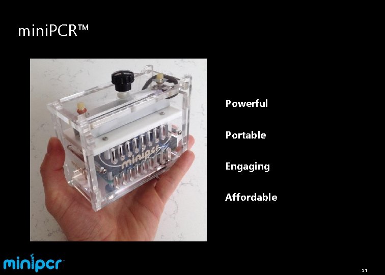 mini. PCR™ Powerful Portable Engaging Affordable 31 