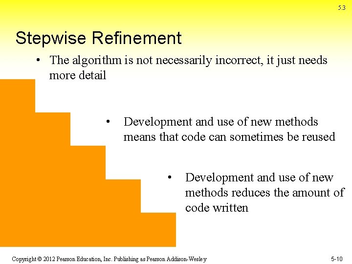 5. 3 Stepwise Refinement • The algorithm is not necessarily incorrect, it just needs