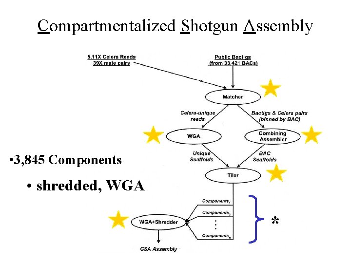 Compartmentalized Shotgun Assembly • 3, 845 Components • shredded, WGA * 