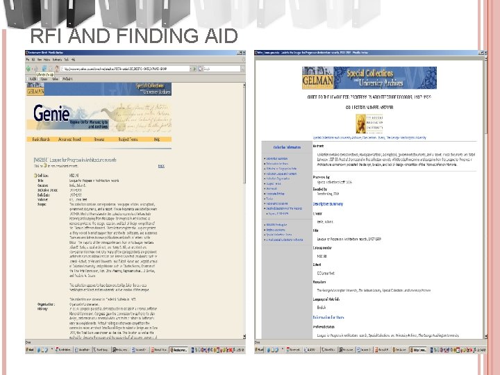 RFI AND FINDING AID 