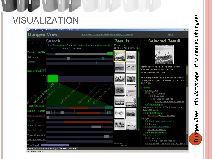 Bungee View: http: //cityscape. inf. cs. cmu. edu/bungee/ VISUALIZATION 