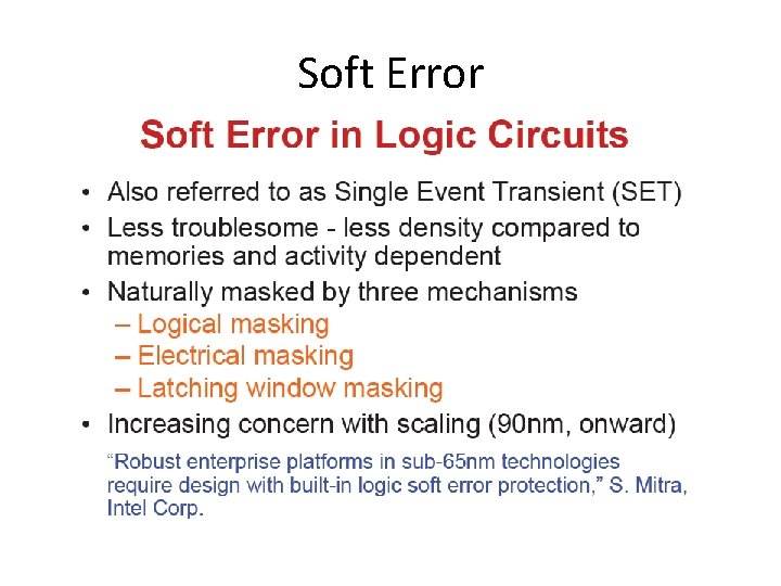 Soft Error 