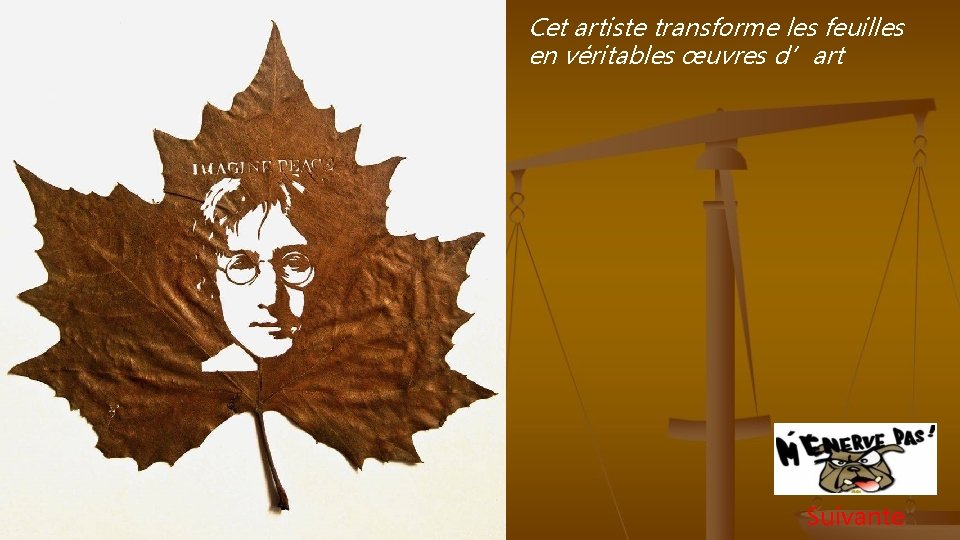 Cet artiste transforme les feuilles en véritables œuvres d’art Suivante 