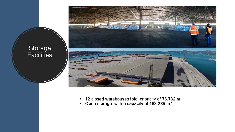 Storage Facilities § 12 closed warehouses total capacity of 76. 732 m 2 §