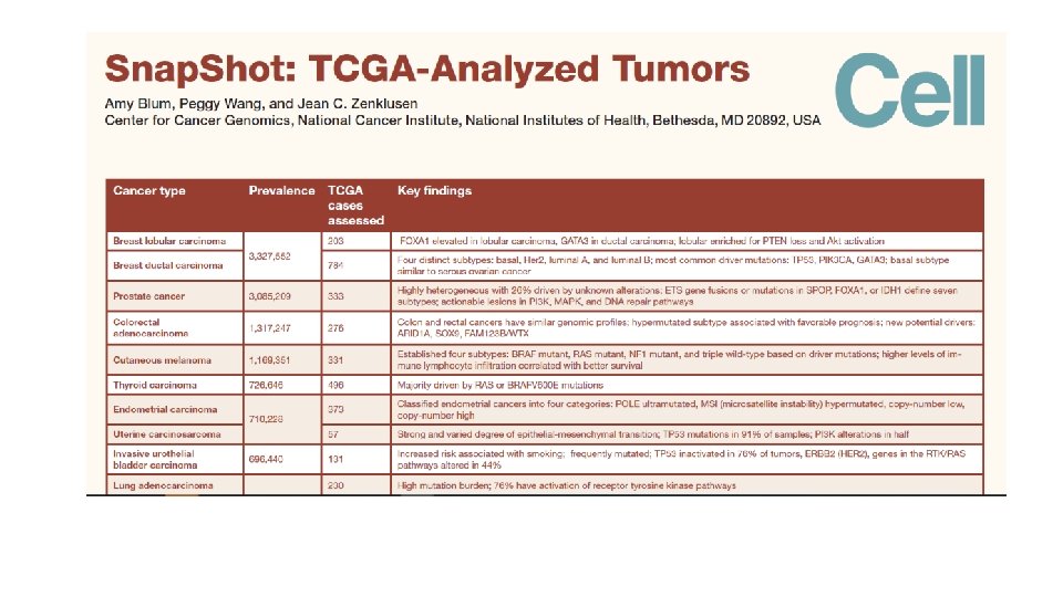 How to Access and Search TCGA Data 