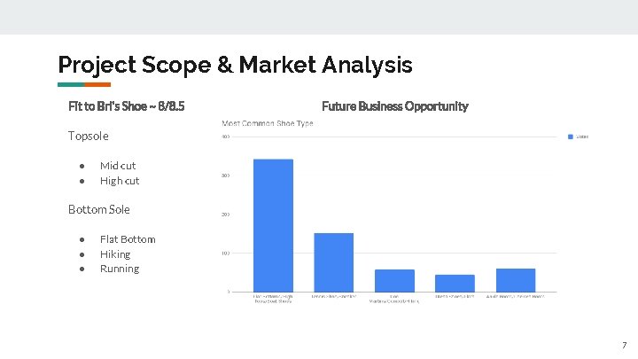 Project Scope & Market Analysis Fit to Bri’s Shoe ~ 8/8. 5 Future Business